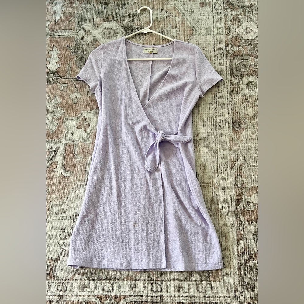Madewell purple wrap mini dress, Size XS